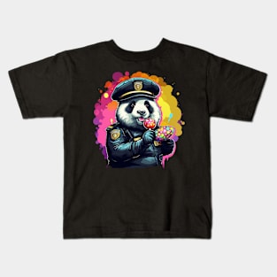 police panda Kids T-Shirt